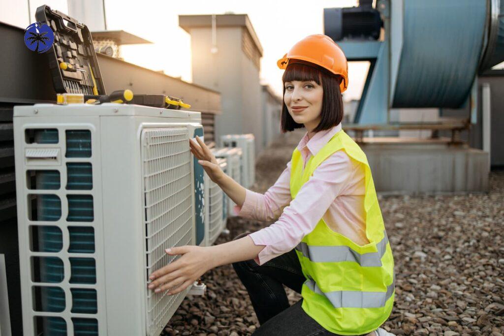 Imagem mostra limpeza de ar condicionado